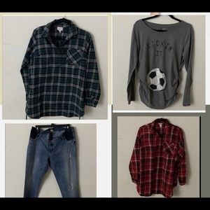 Maternity blouse-2,maternityT-1,maternity jeans-1
